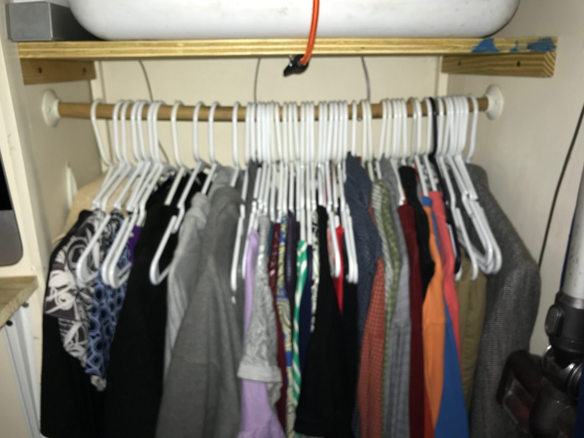 RV closet hanger rod