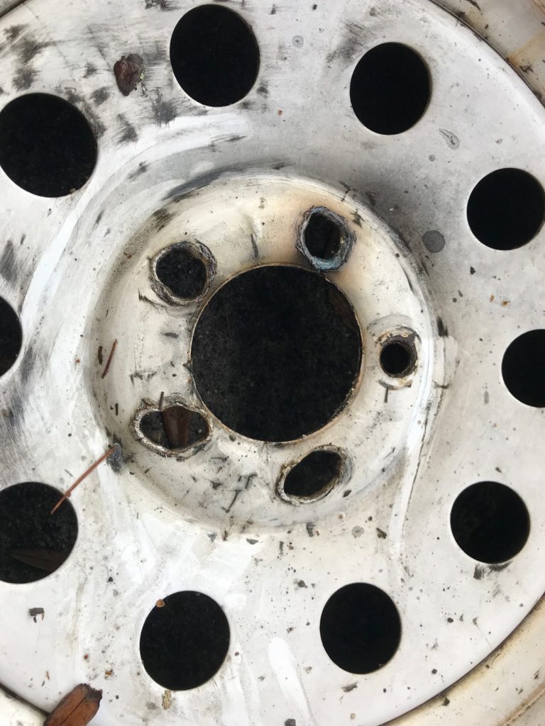 Damaged wheel