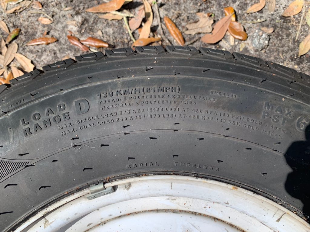 Tire load and pressure rating